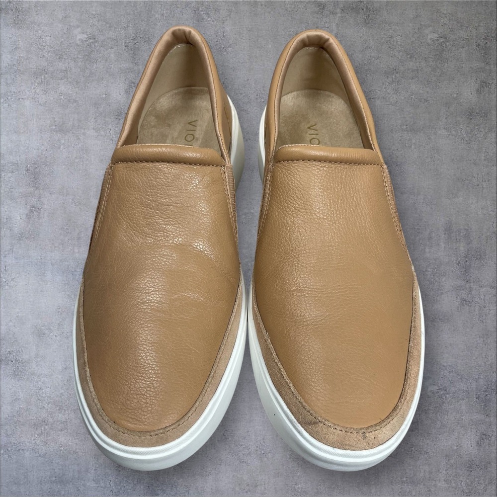 Vionic Kearny Leather Platform Sneaker Loafers Womens 9 Slip On Shoes Comfort - Picture 2 of 10
